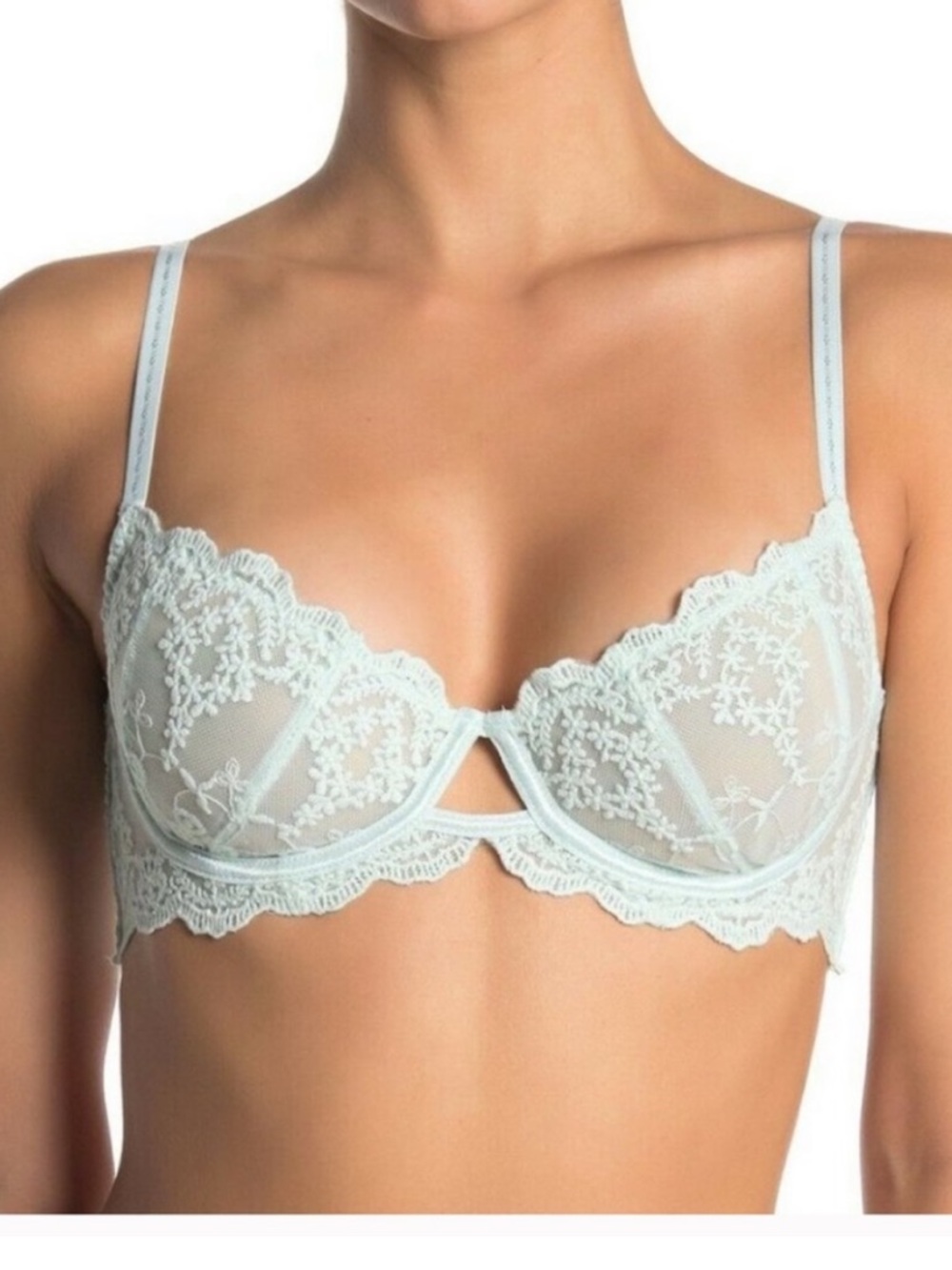Free People NWT Daydreamer bra 36D ice fog green